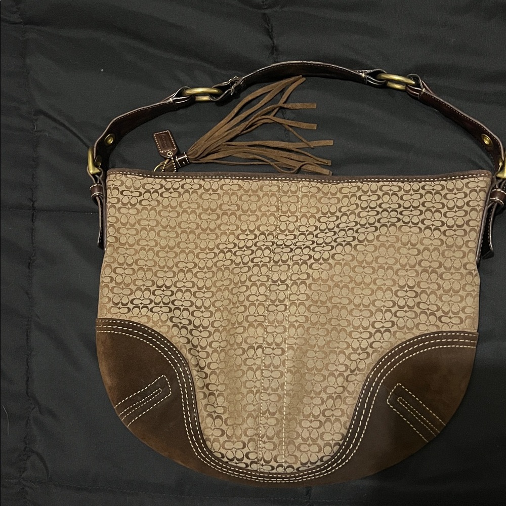 Coach ‘Micro C’ Canvas Hobo - 2158 
GOLD HARDWARE - Picture 2 of 10